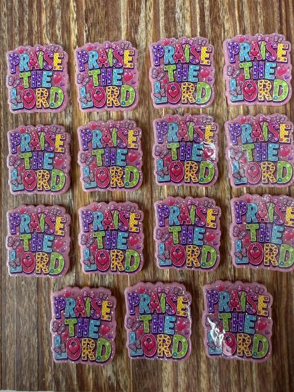 15 Pc Praise The Lord Acrylic Flatbacks